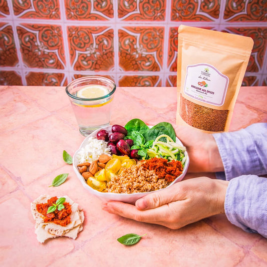Kamouneh - Bulgur mit Gewürzen und frischem Gemüse