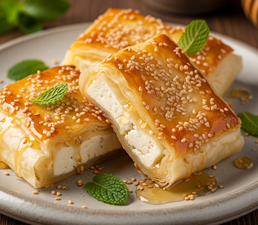 Feta me Meli im Filoteig