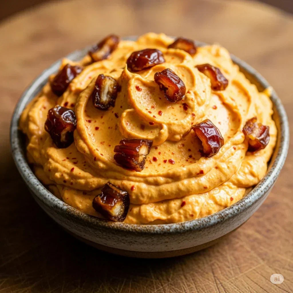 Köstlicher Harissa-Dattel-Dip