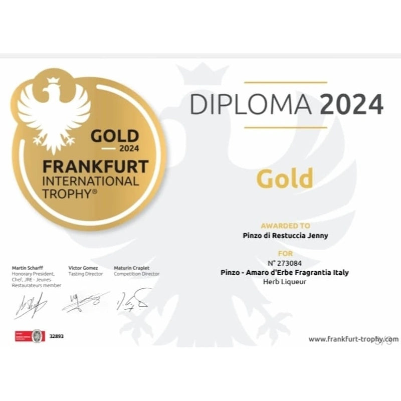 Goldauszeichnung für den Amaro Fragrantia in Frankfurt 2024