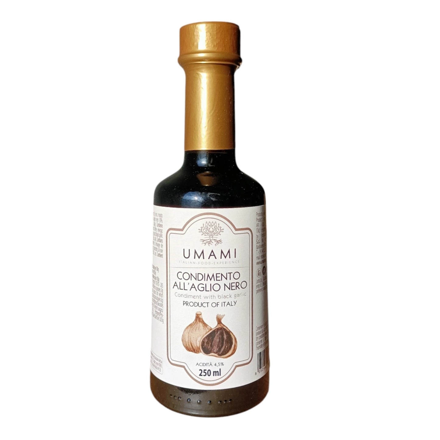 Eine Flasche Balsamico Dressing mit schwarzem Knoblauch on Umami