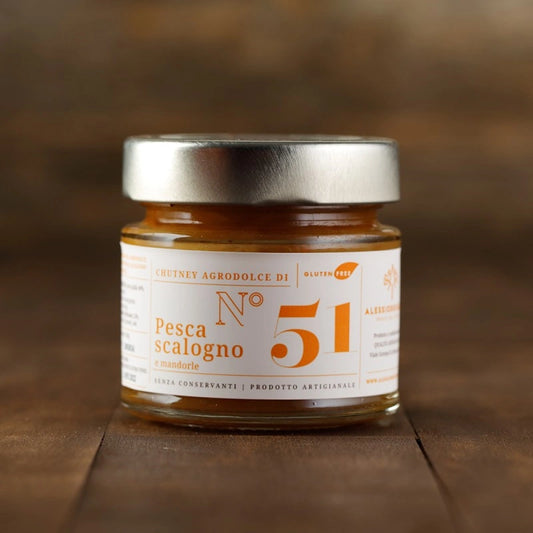 Chutney von Alessio Brusadin mit Pfirsich, Schalotten und Mandeln