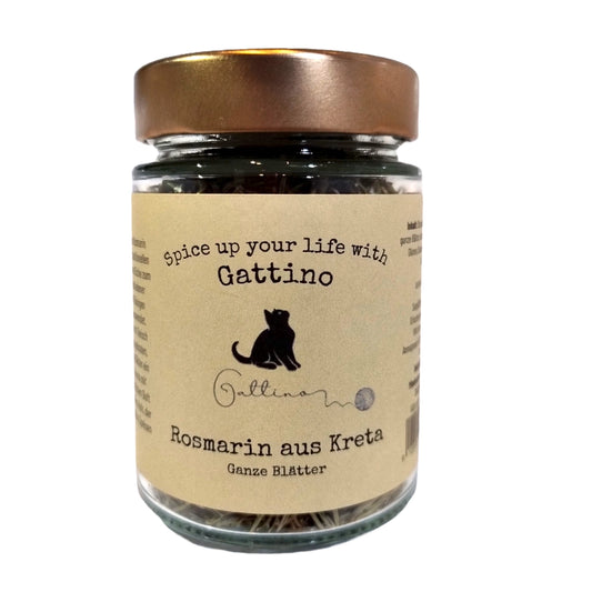 Ein Glas Rosmarin aus organischem Anbau von Gattino