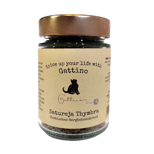 Ein Glas Thymbra (kretisches Bergbohnenkraut) von Gattino