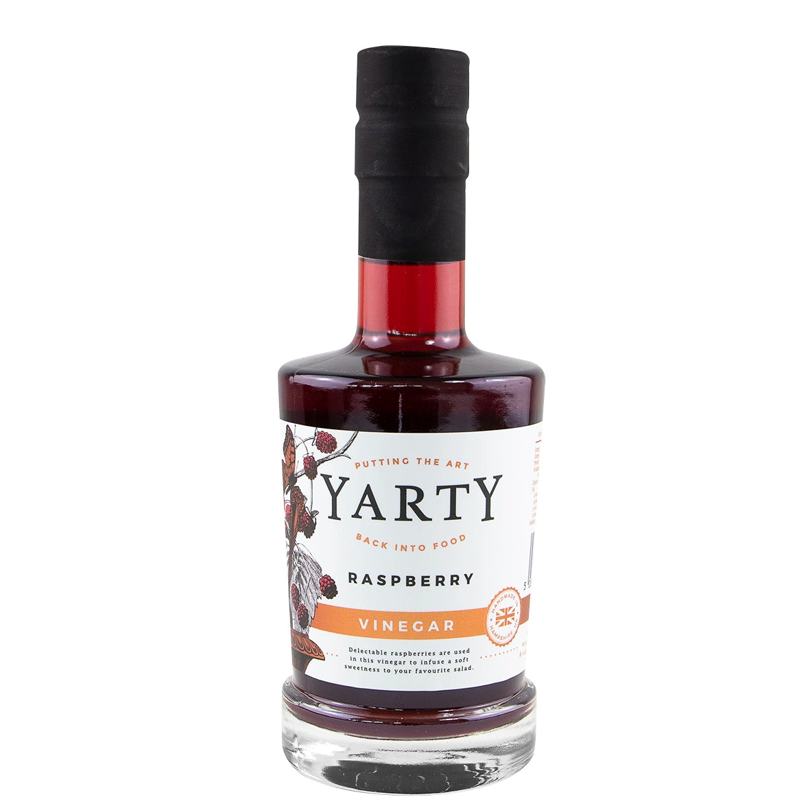 Eine Flasche Raspberry Vinegar aus England