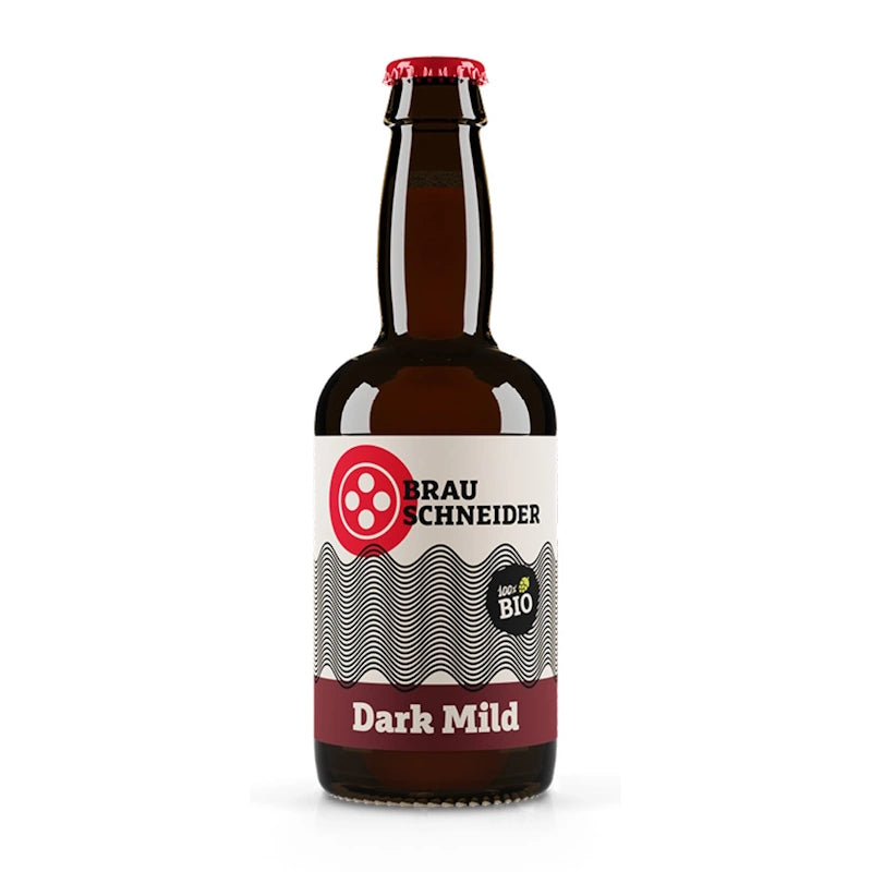 Eine Flasche Brauschneider Dark Mild Bier