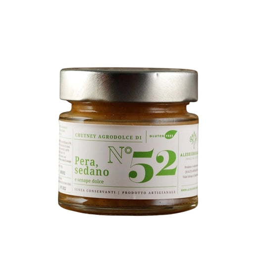 Chutney von Alessio Brusadin mit Willamsbirne, Sellerie und süßem Senf