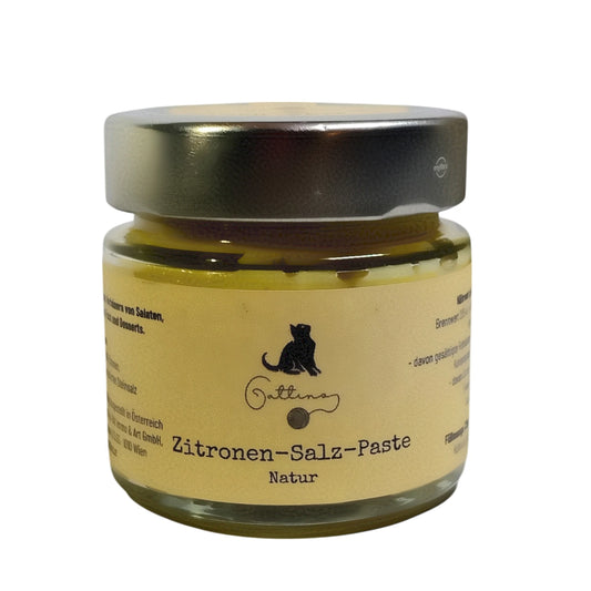 Ein Glas Zitronen-Salz-Paste von Gattino