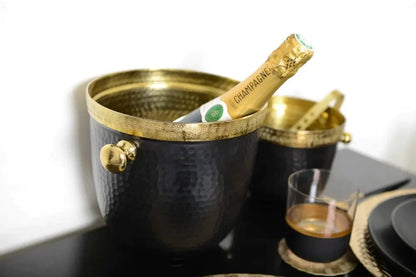 Champagnerkühler mit Goldrand